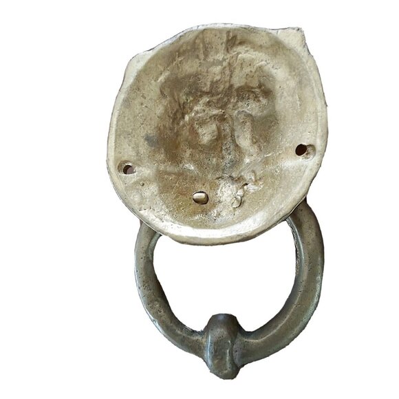 Solid Brass Metal Classical Ornate Lion Head Door Knocker Decorative Antique - Picture 6 of 8